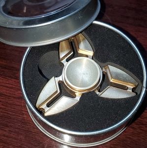 Gold metal fidget spinner